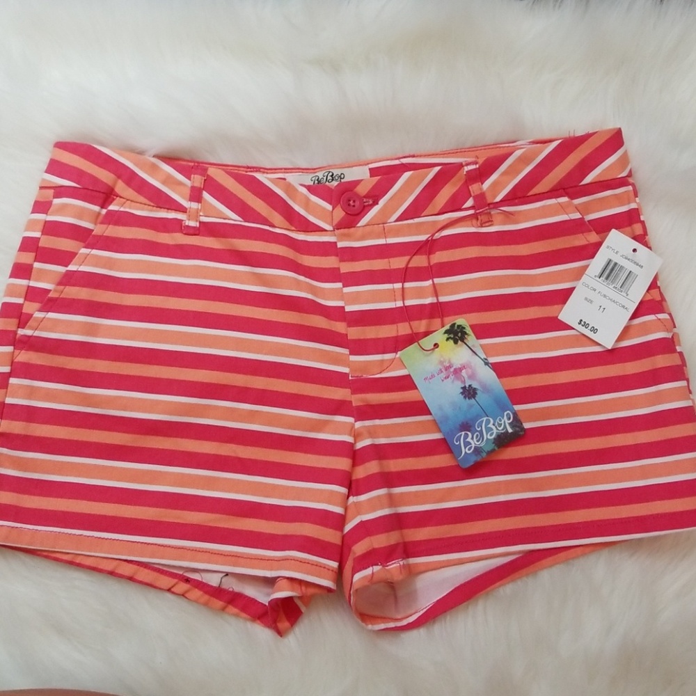 NWT Be Bop Fuschia Coral Shorts size 11